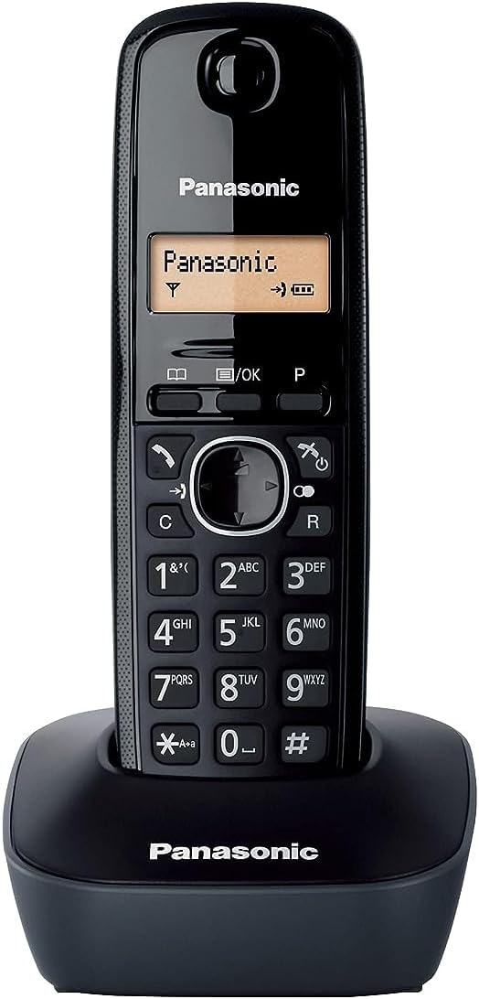 Teléfono inalámbrico Dect Panasonic KX-TG1611SPH, negro